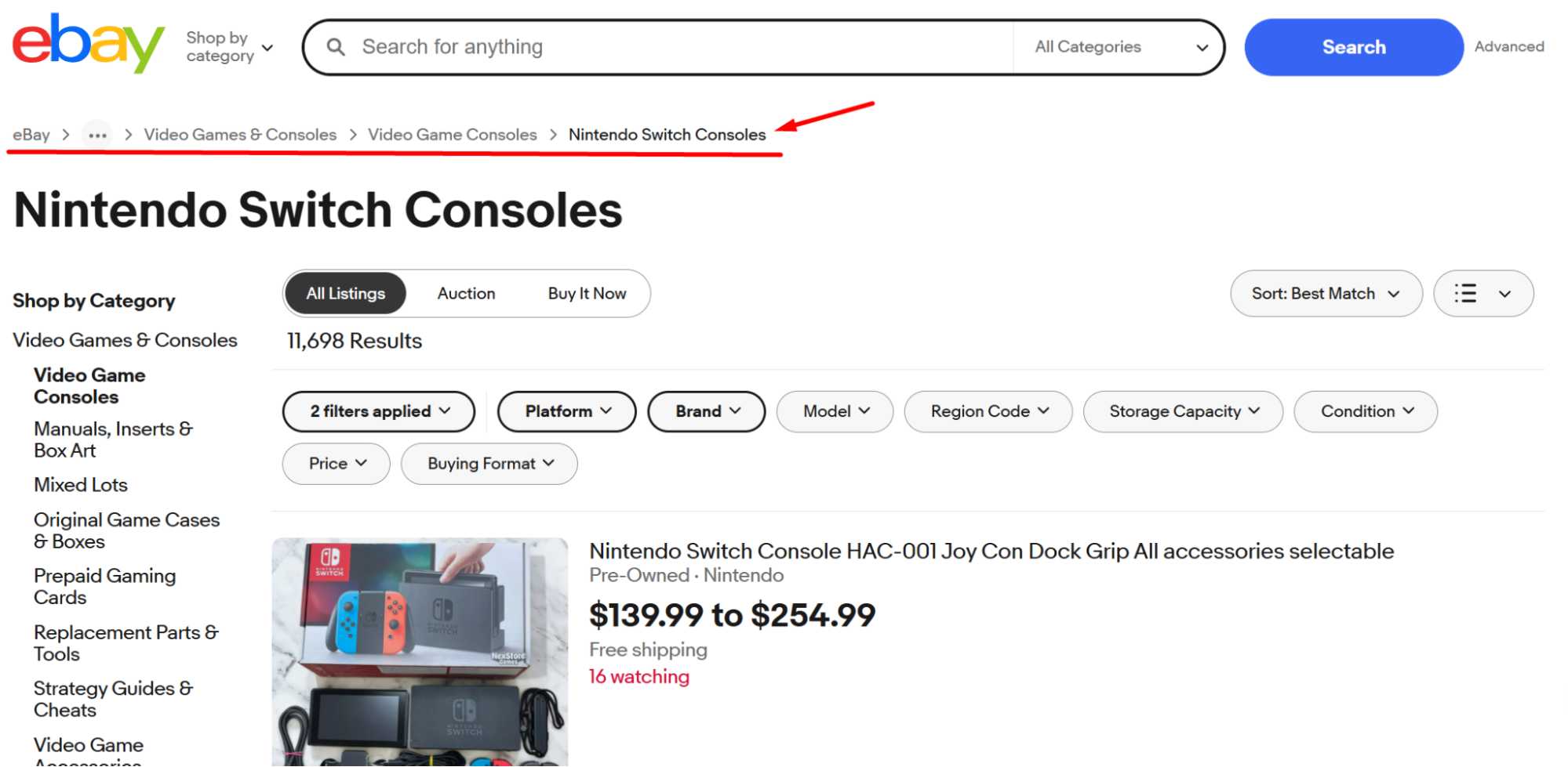 breadcrumbs-no-site-da-ebay