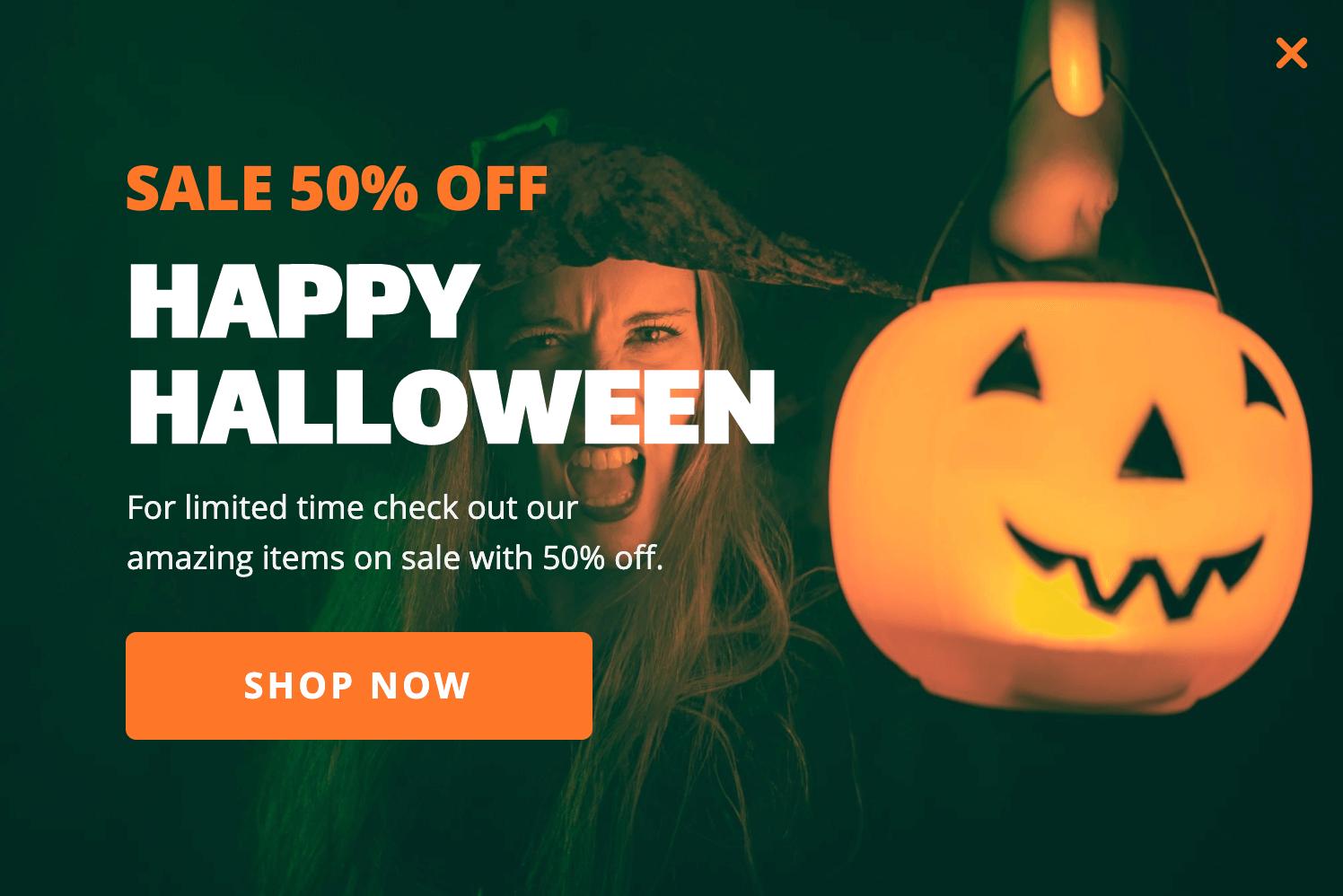 Example of Halloween Pop Up