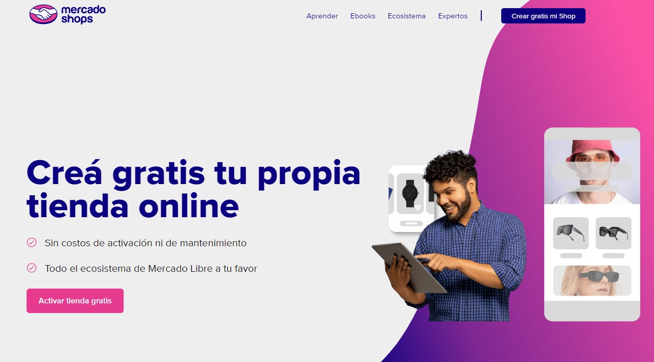 home-de-inicio-de-mercado-shops-joven-con-tablet