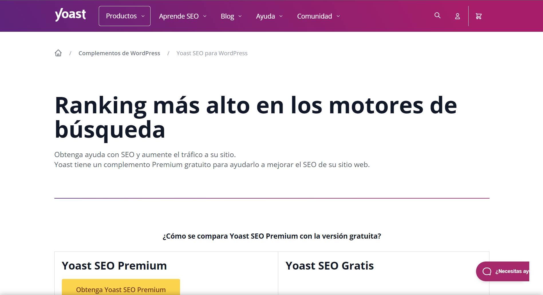 p&aacute;gina-de-inicio-de-Yoast-SEO