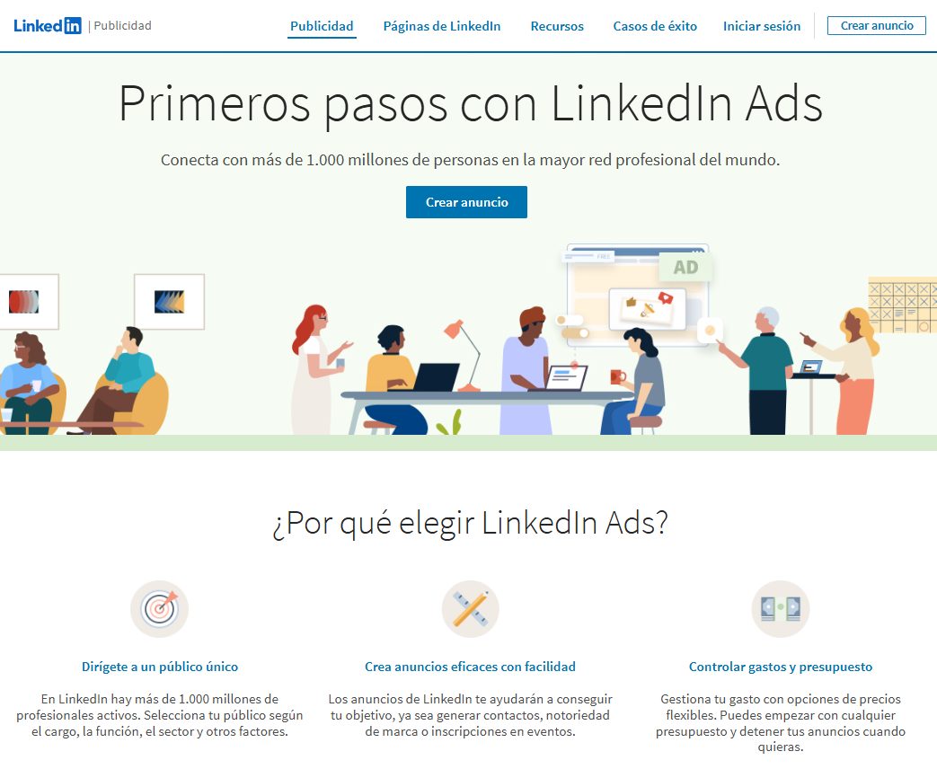 pagina-de-primeros-pasos-con-linkedin-ads