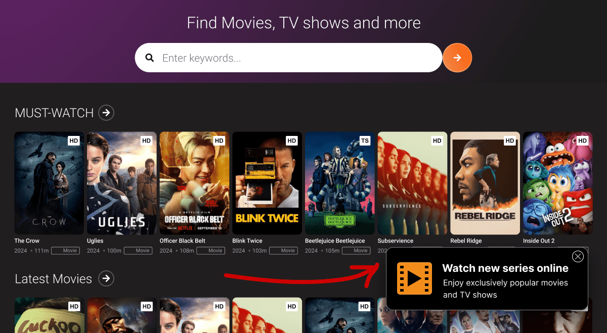 advertising-on-movie-site