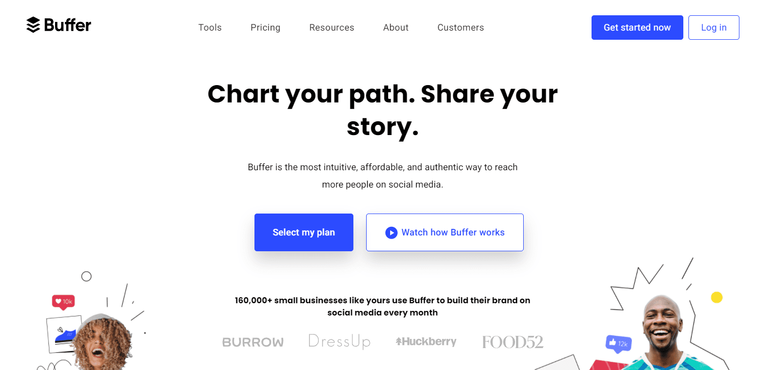 Buffer home page