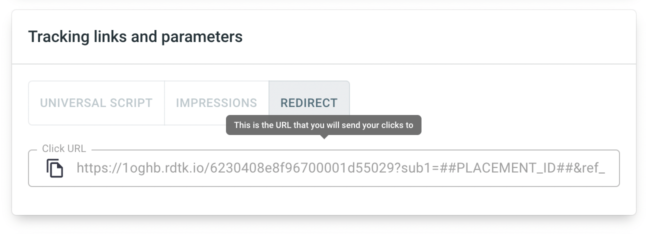 Create an ad campaign and get the tracking link