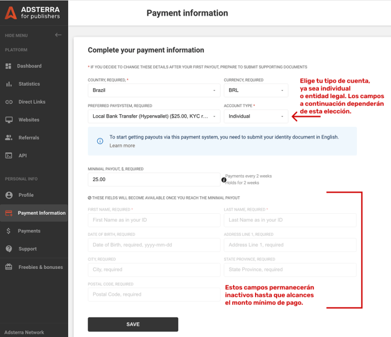 Cómo elegir los pagos en moneda local