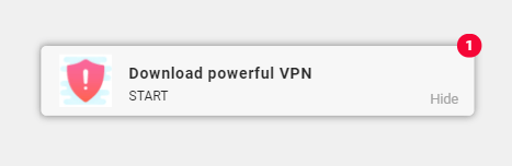 Minimalistic in-page push creative