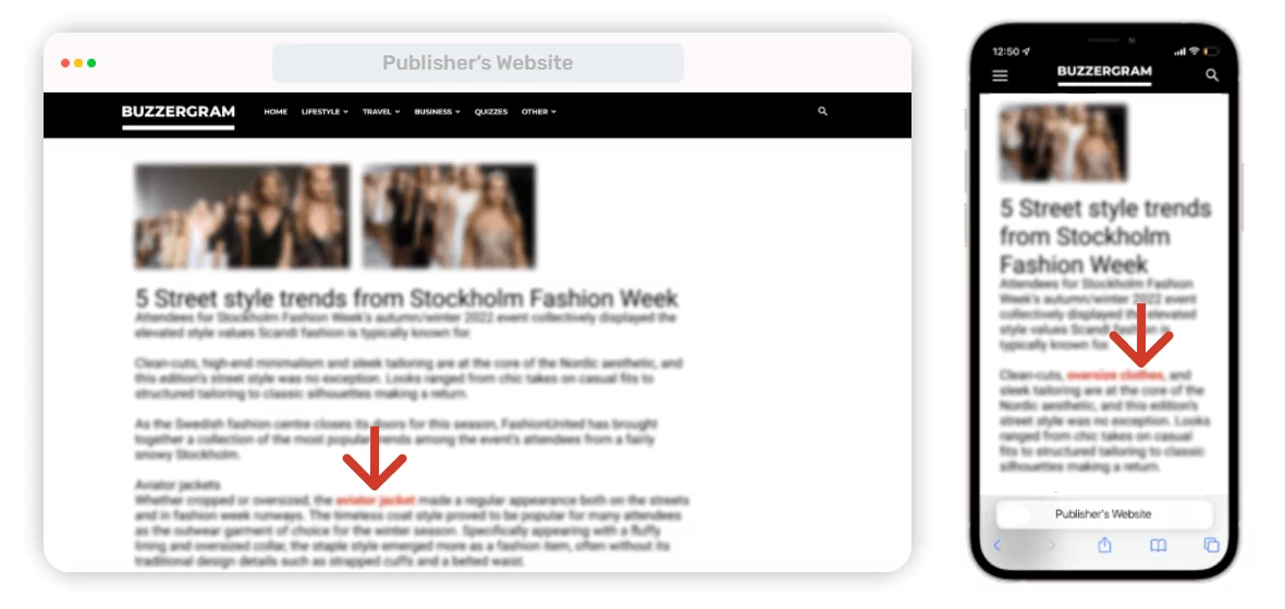 Smartlink as a text link