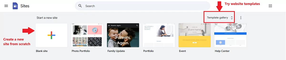 ways-to-create-a-new-google-site