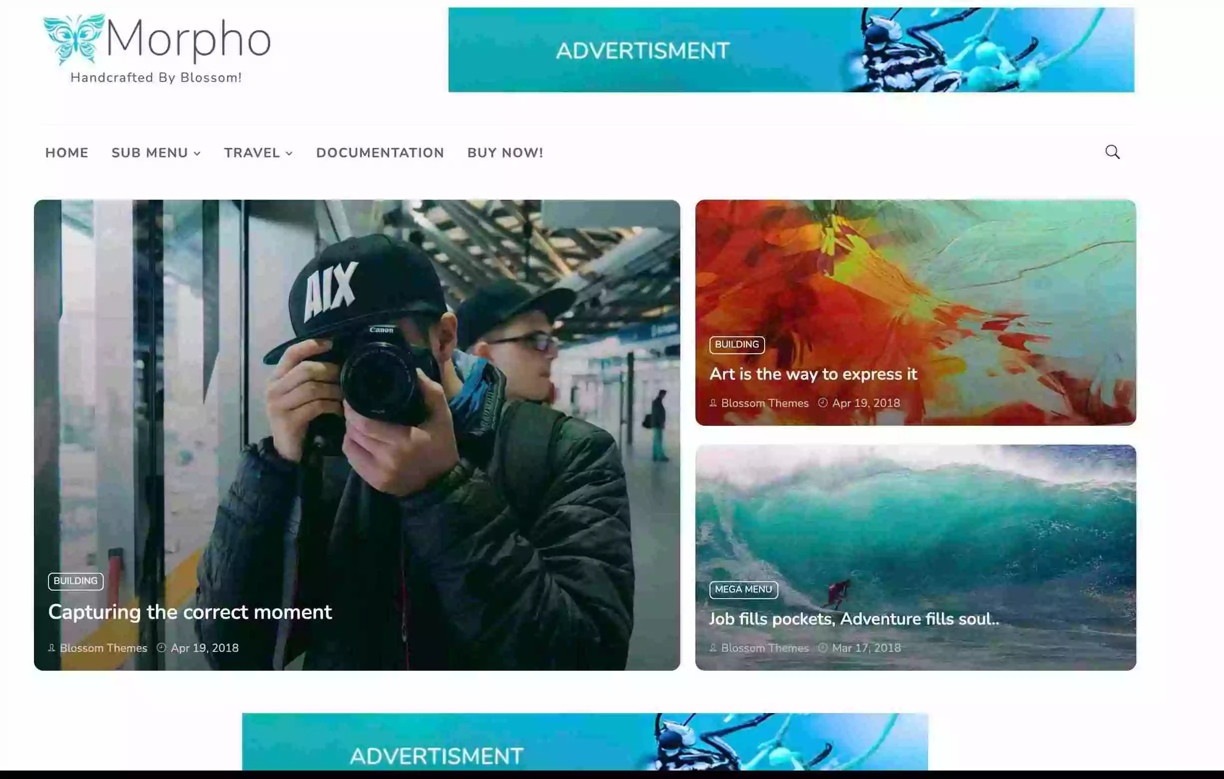 Morpho free Blogger template 