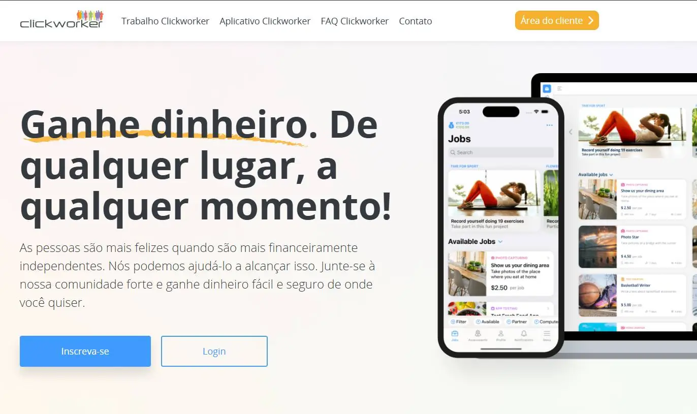 pagina-da-plataforma-de-microtarefas-clickworker