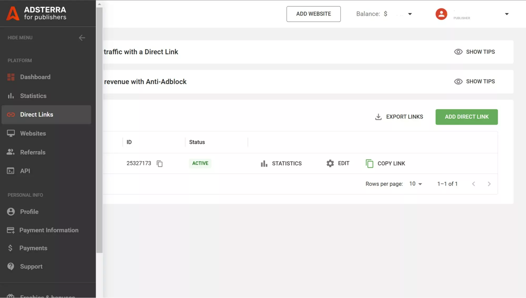 pagina-de-creacion-de-direct-link