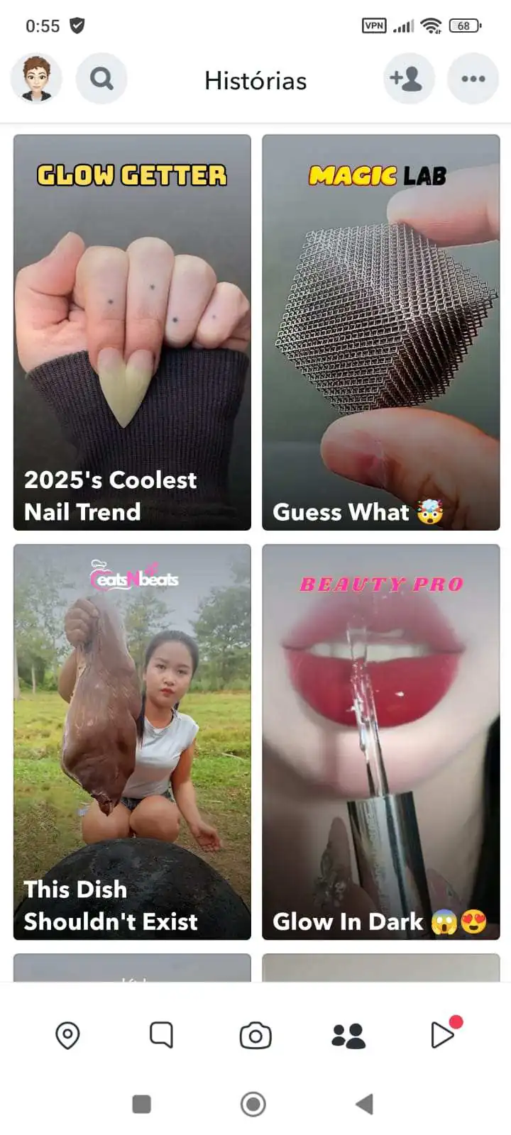 pagina-de-historias-do-snapchat