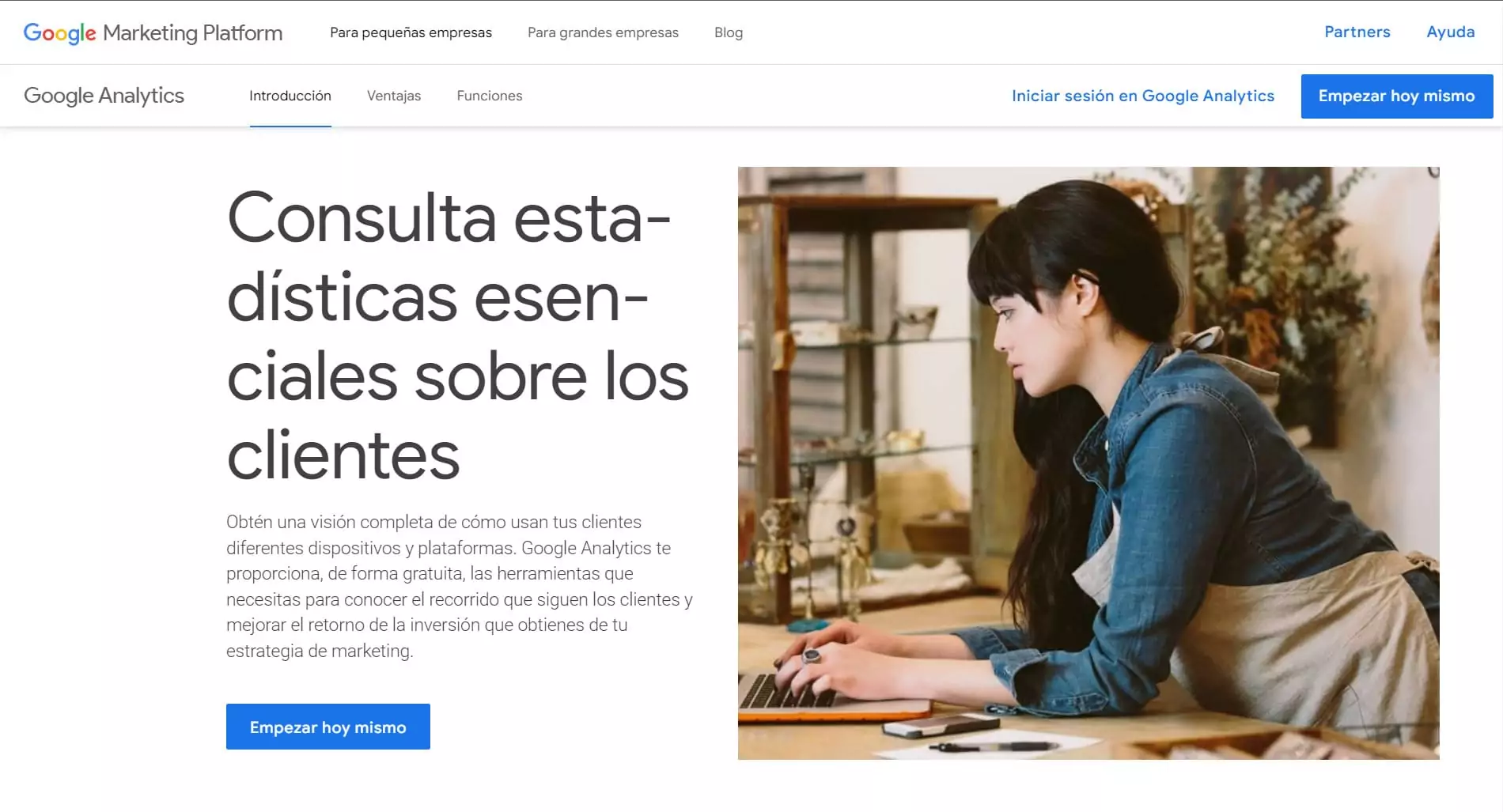 p&aacute;gina-de-inicio-de-Google-Analytics