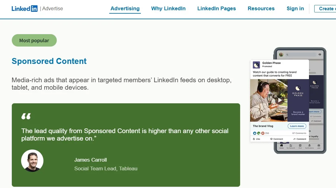 pagina-de-tipos-de-anuncios-do-linkedin-ads