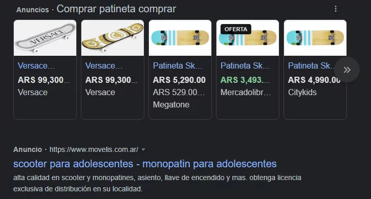 anuncio-de-patinetas-en-motor-de-busqueda