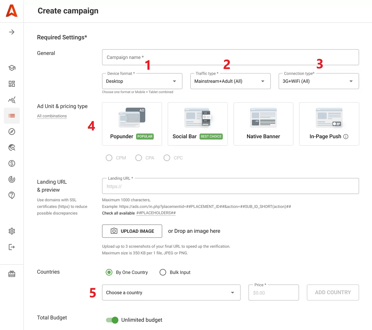 required-campaign-targeting-settings