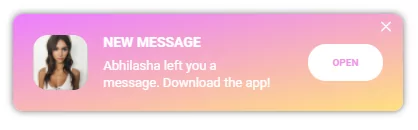Social Bar looks like private message